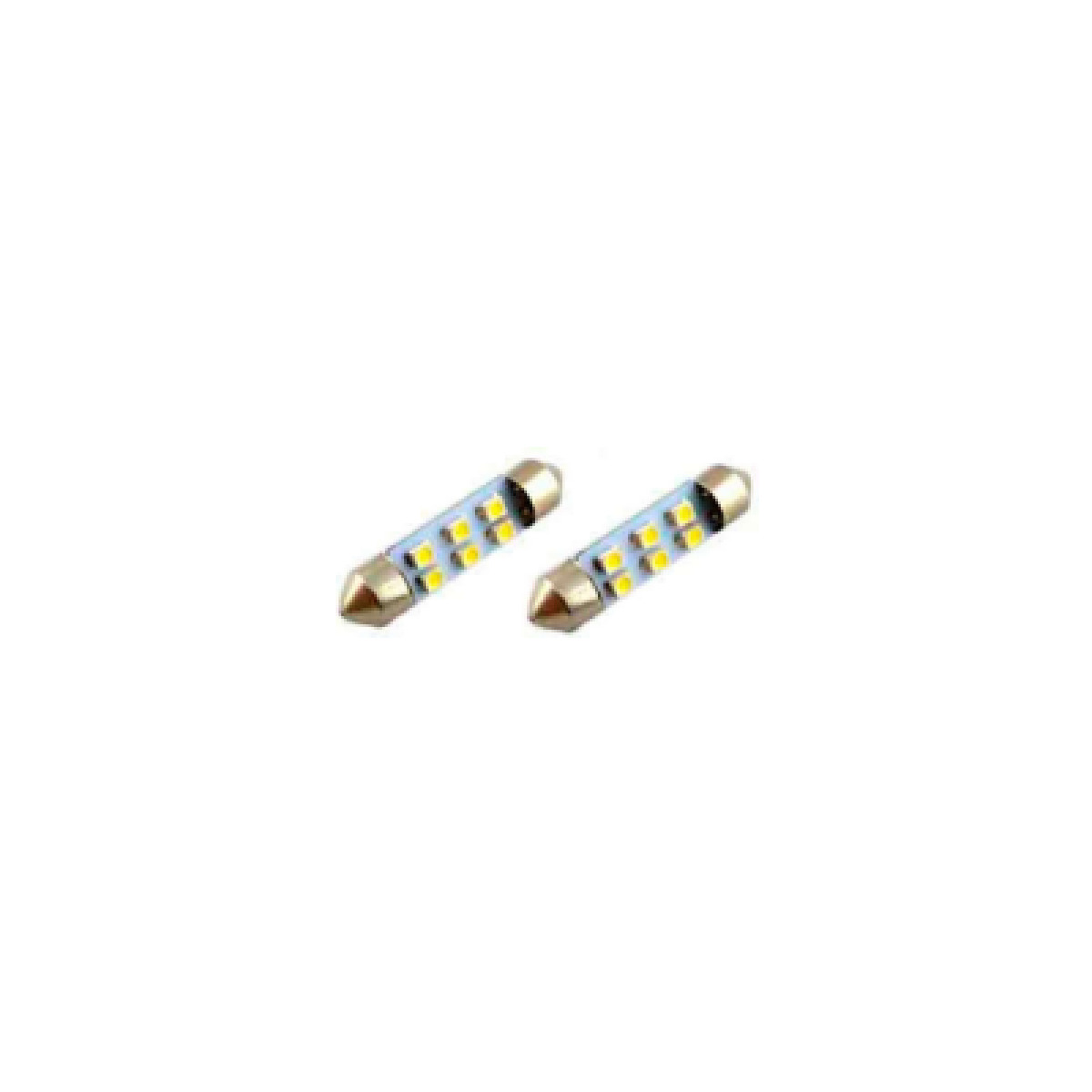 LAMPADA LED TORPEDO 24V 06 LEDS 42MM AZUL (PAR) IMPORTADA (435451)