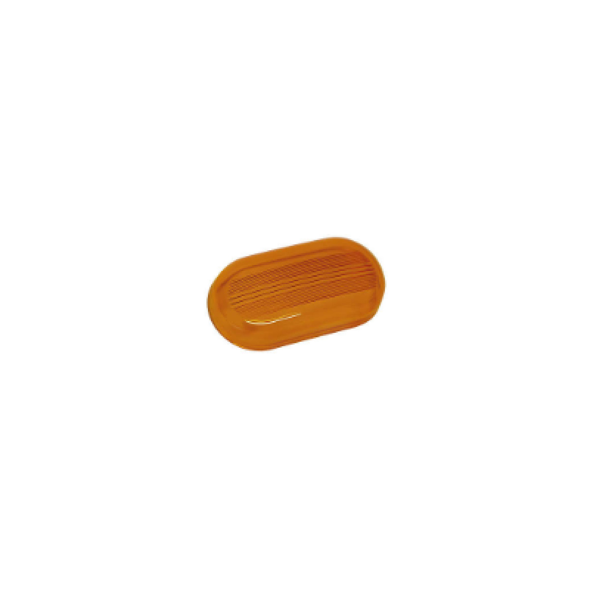 LENTE LANTERNA BAU OVAL ACRILICO PARA PL0904 - AMARELO PRADOLUX  PL0905 (460580]