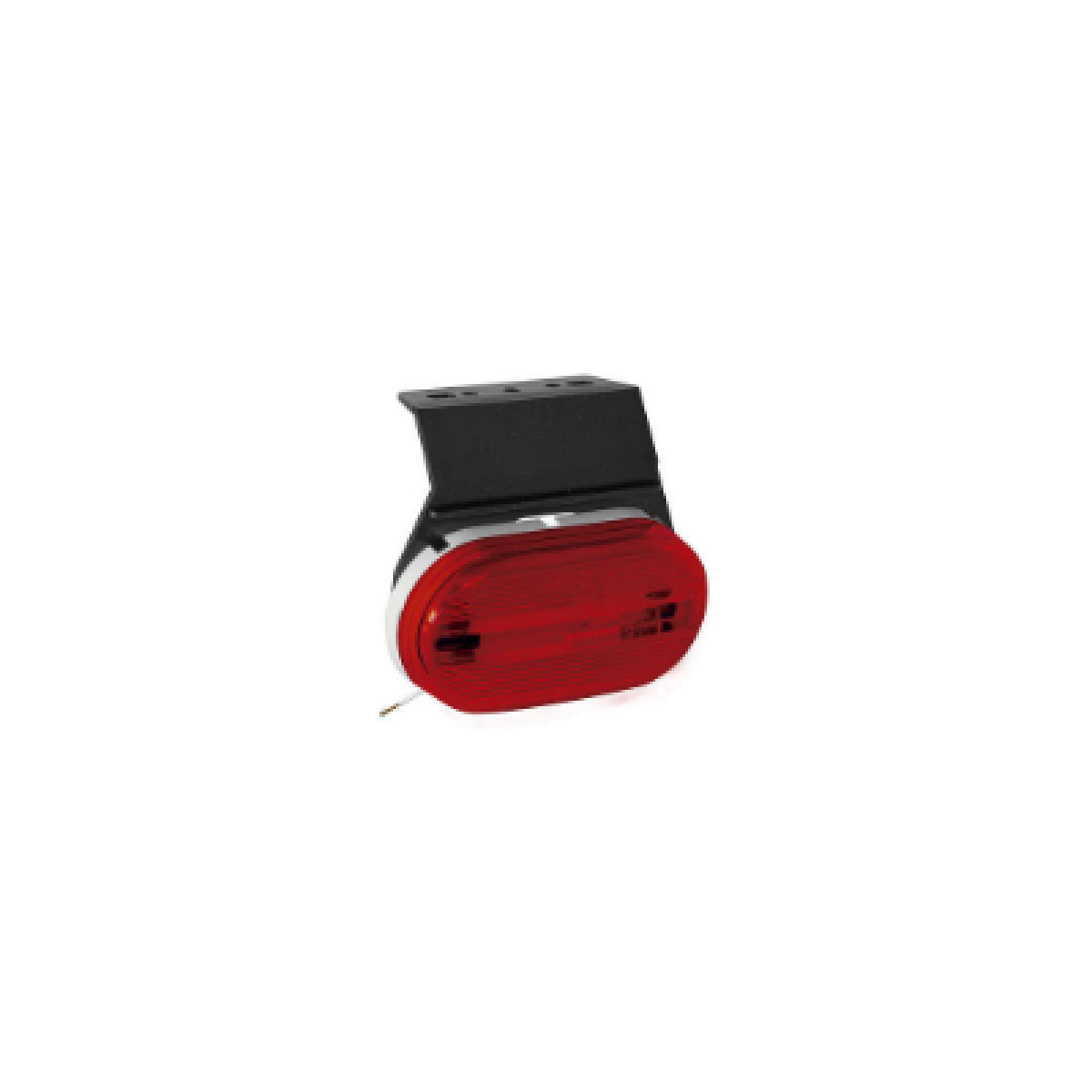 LANTERNA LATERAL BAU OVAL P/ LAMPADA W5W ACRILICO COM SUPORTE - VM PRADOLUX PL09