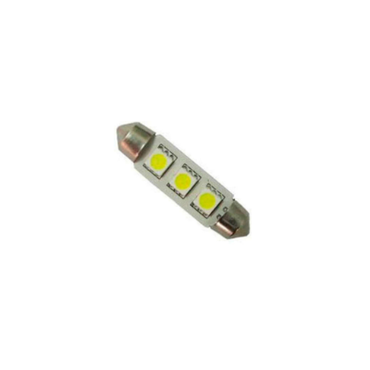 LAMPADA IMPORTADA LED TORPEDO 12V 03 LEDS 42MM VERMELHA (PAR) (435476)