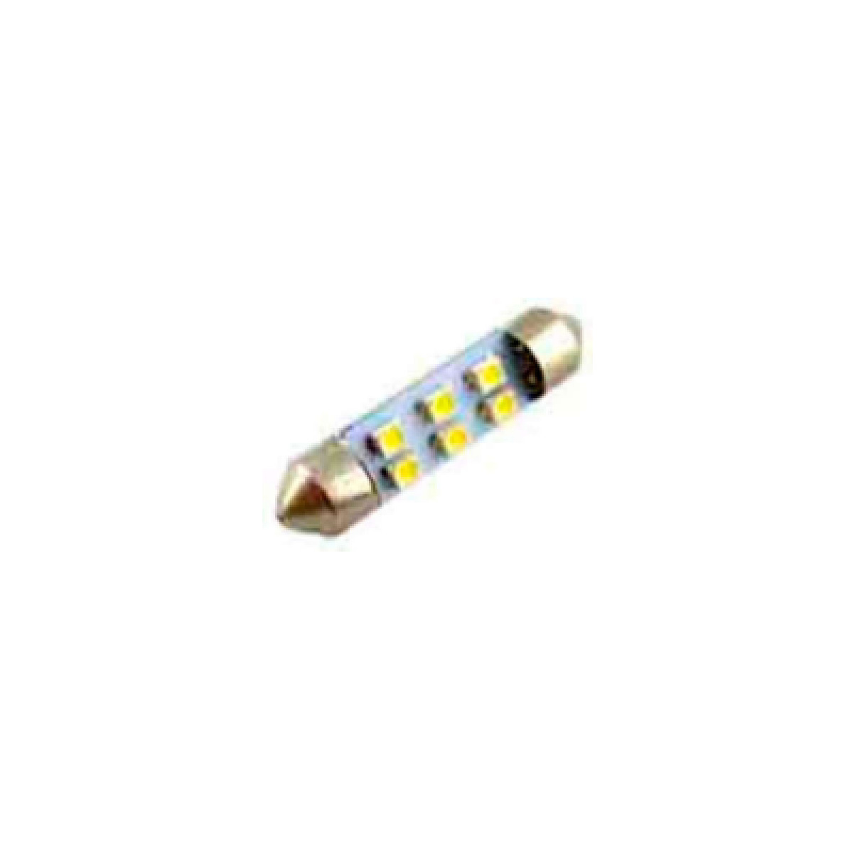 LAMPADA IMPORTADA LED TORPEDO 12V 04 LEDS 36MM AZUL (435440)