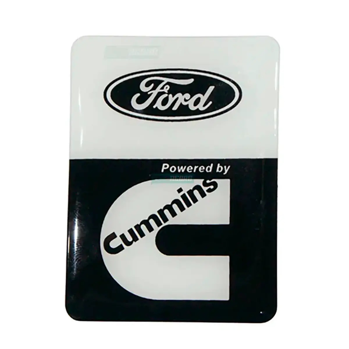 EMBLEMA FORD CUMMINS PRETO E BRANCO FORD CARGO F4000 EUROMEC (AC45E254W02AA-ADES