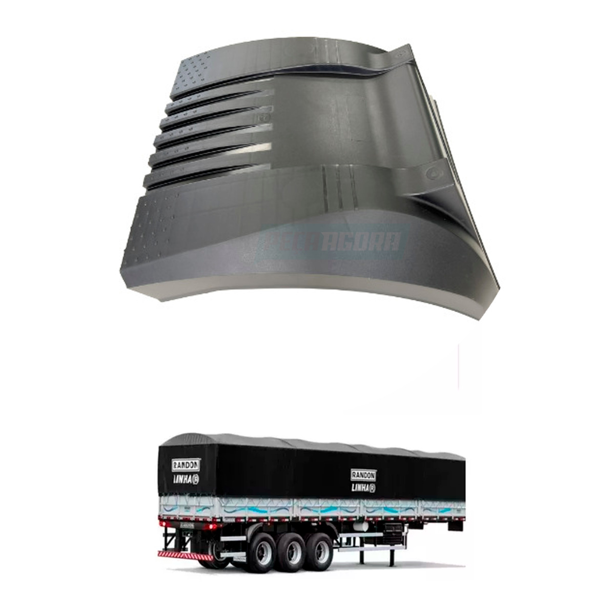 MEIO PARALAMA PLASTICO DIANTEIRO DIREITO TRASEIRO ESQUERDO RANDON 2008 DIANTE (2