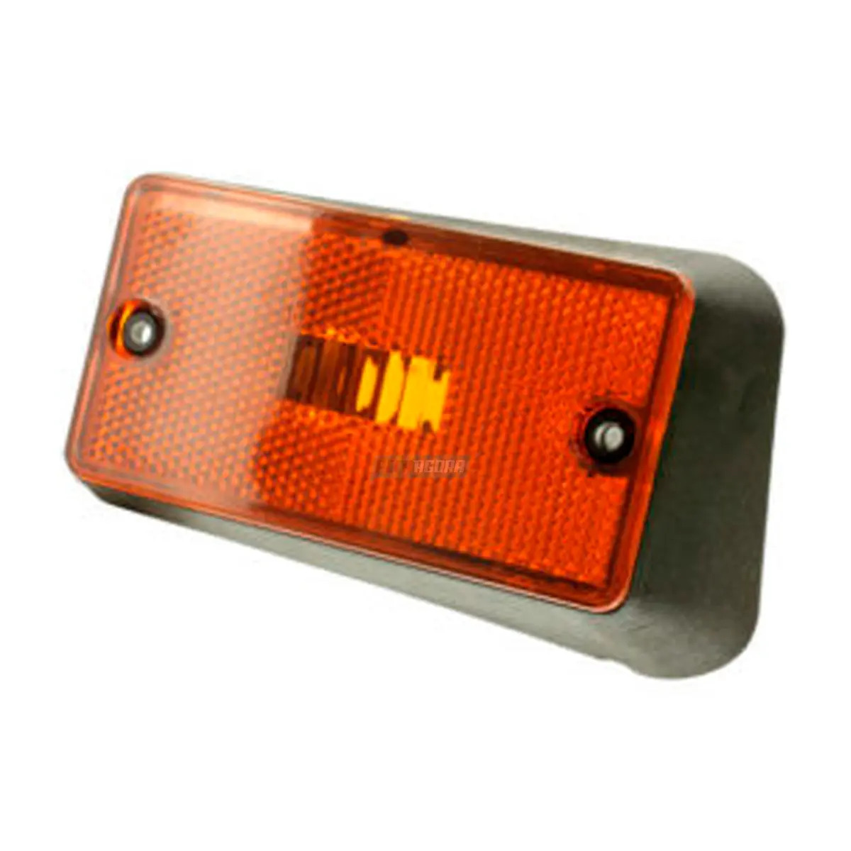 LANTERNA LATERAL ESQUERDO CAMINHAO VW BASE CURVA ACRILICO  (LS428-LE-AM)