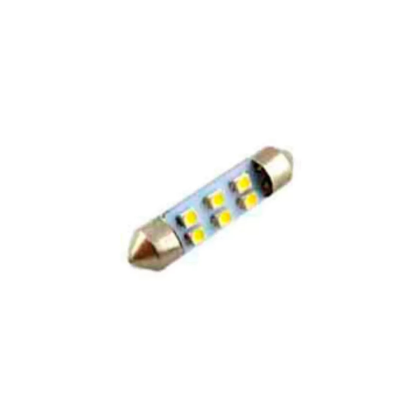 LAMPADA IMPORTADA LED TORPEDO 24V 06 LEDS 42MM BRANCA (435455)