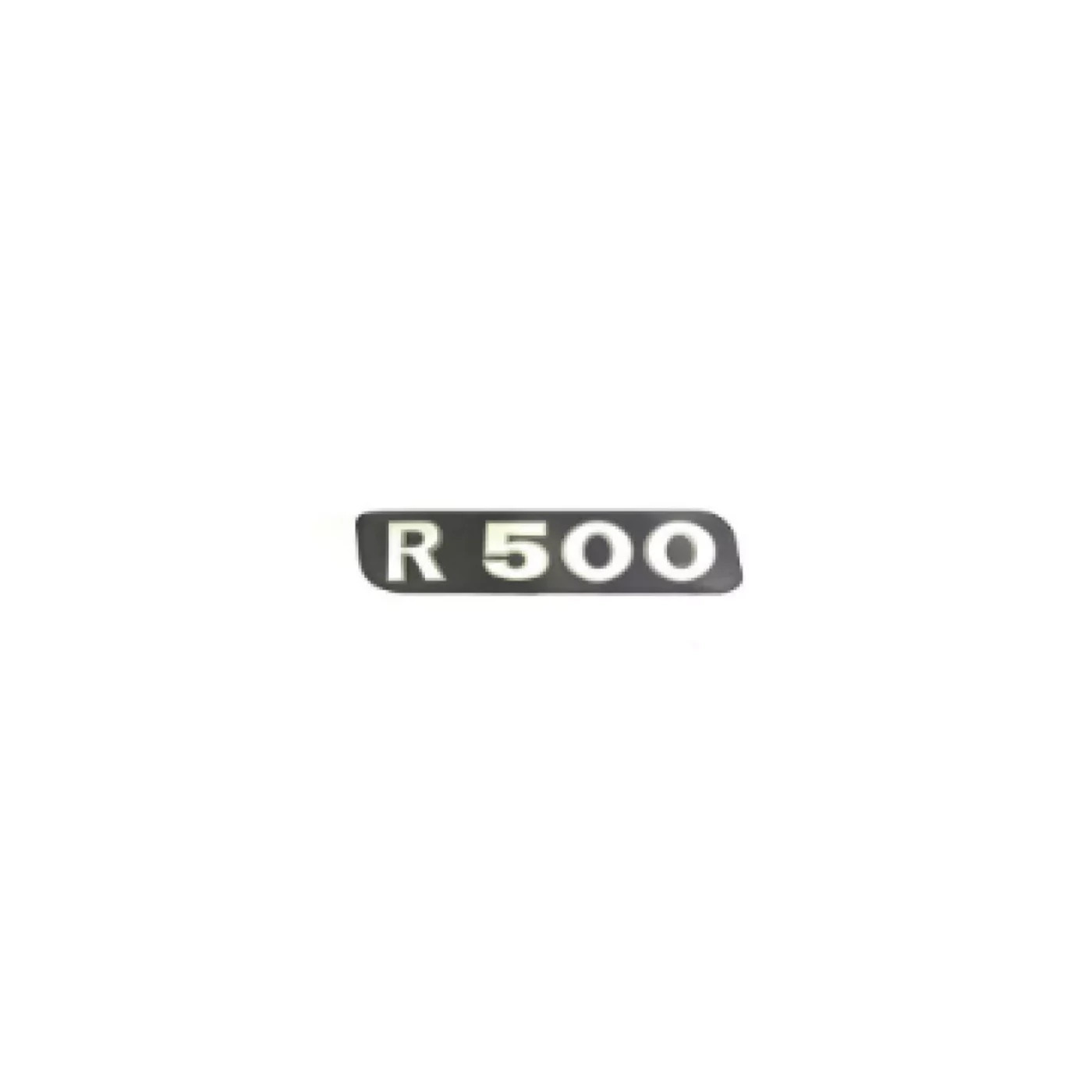 EMBLEMA PLASTICO PRETO RELEVO PRATA PARA SCANIA ''R500'' (433198)
