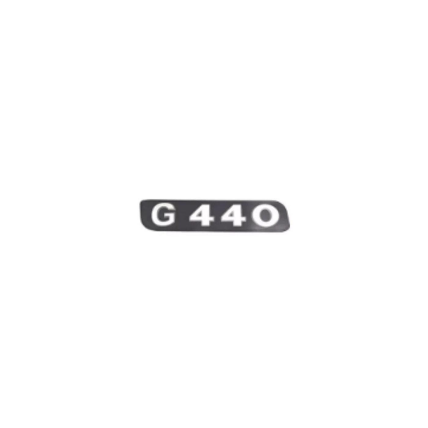 EMBLEMA PLASTICO PRETO RELEVO PRATA PARA SCANIA ''G440'' (433193)
