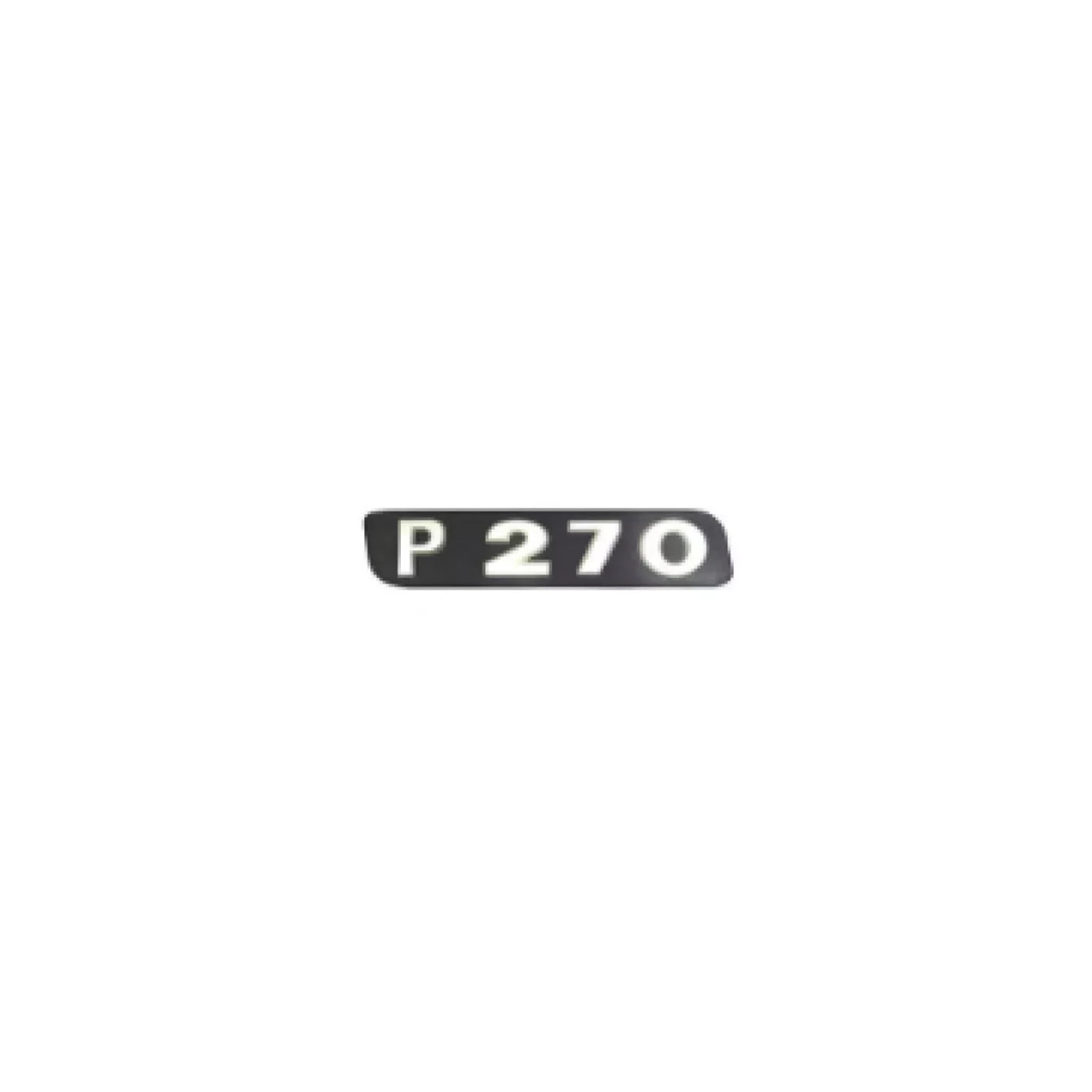 EMBLEMA PLASTICO PRETO RELEVO PRATA PARA SCANIA ''P270'' (433186)