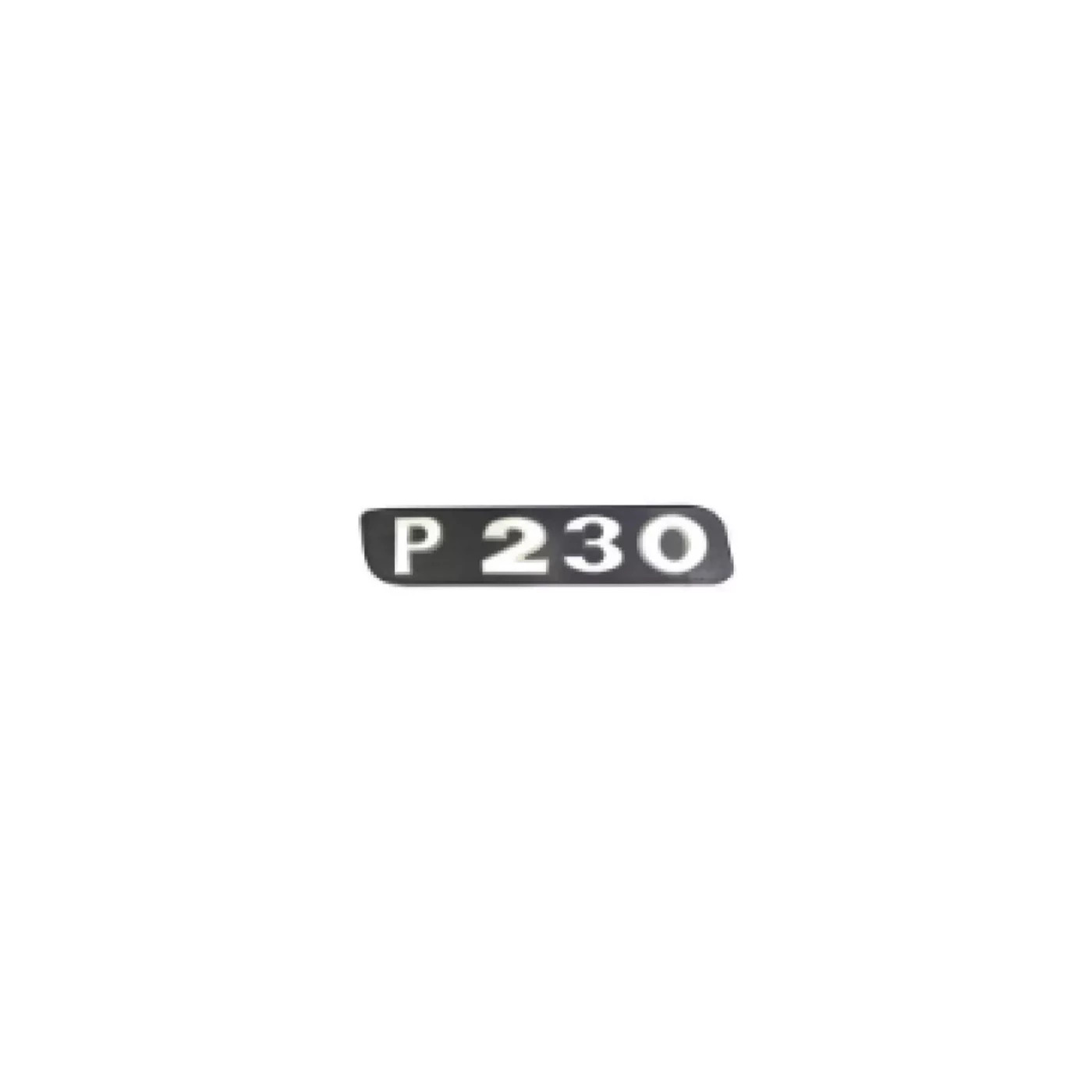EMBLEMA PLASTICO PRETO RELEVO PRATA PARA SCANIA ''P230'' (433185)