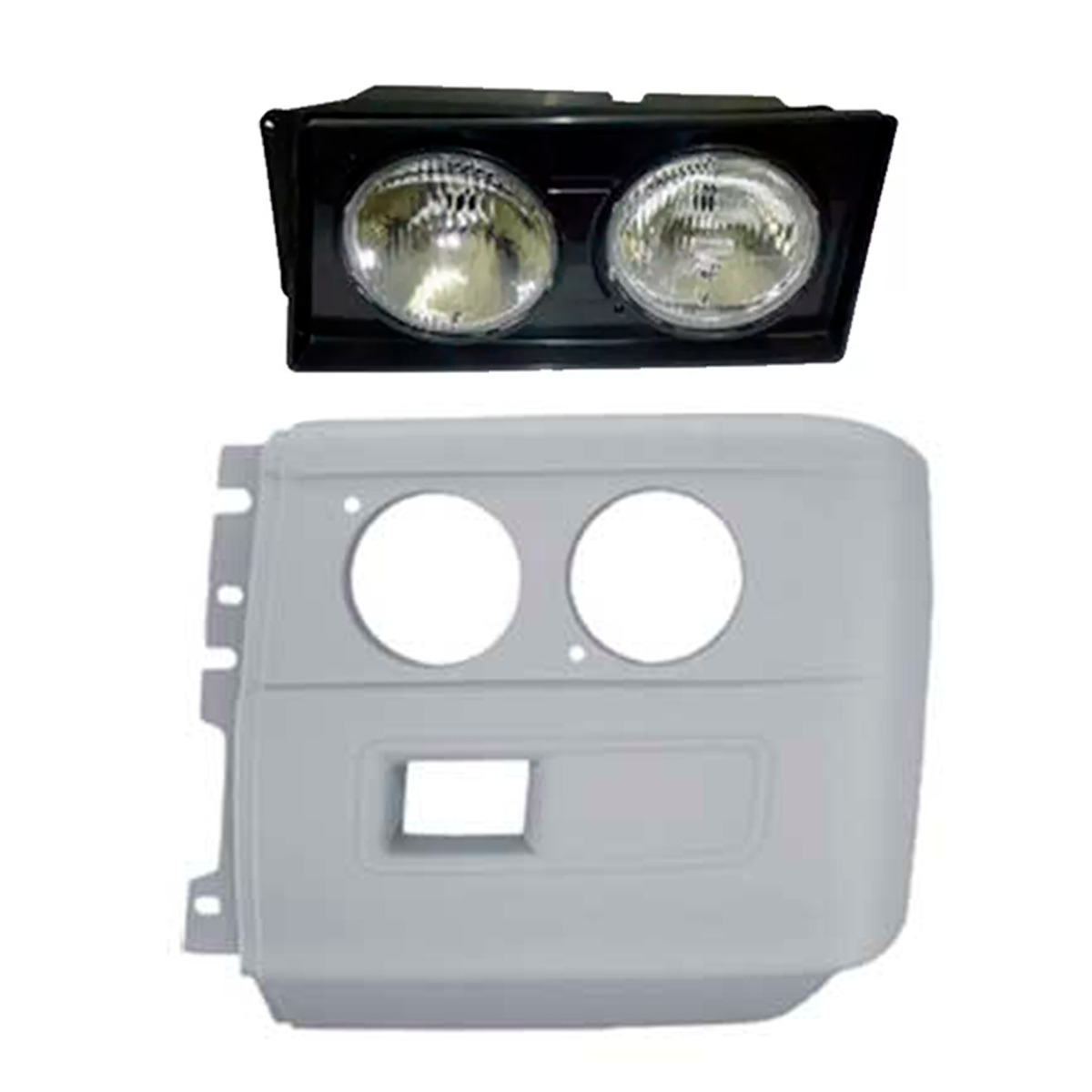 KIT PONTEIRA PARACHOQUE SPOILER COM FAROL ESQUERDO VW WORKER 13140 13170 13180 1