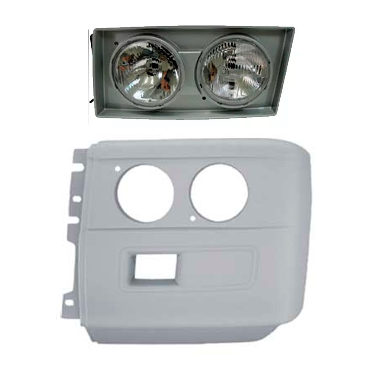 KIT PONTEIRA PARACHOQUE SPOILER COM FAROL ESQUERDO VW WORKER 13140 13170 13180 1