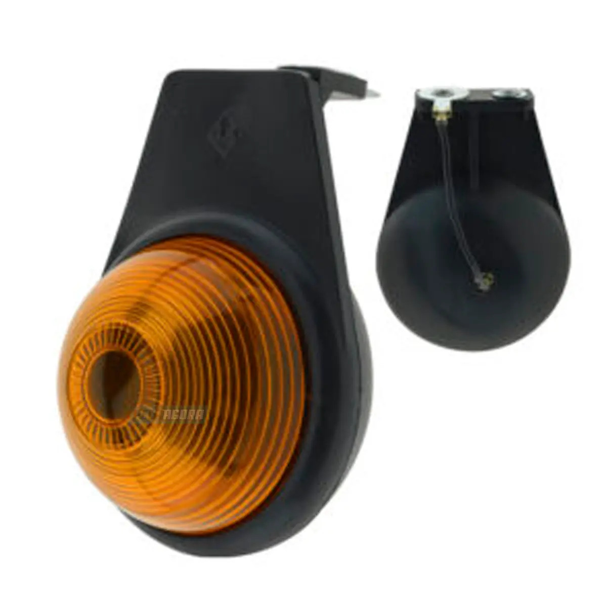 LANTERNA LATERAL CAMINHAO CARRETAS SUPORTE BORRACHA CRISTAL (LS566-CRI)