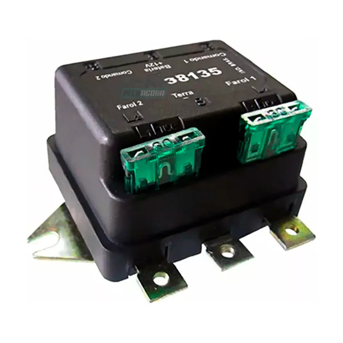 RELE DUPLO FAROL 12V 500W FAROIS SUPER REFORCADO 6 TERMINAIS COM PARAFUSOS 2 X 2