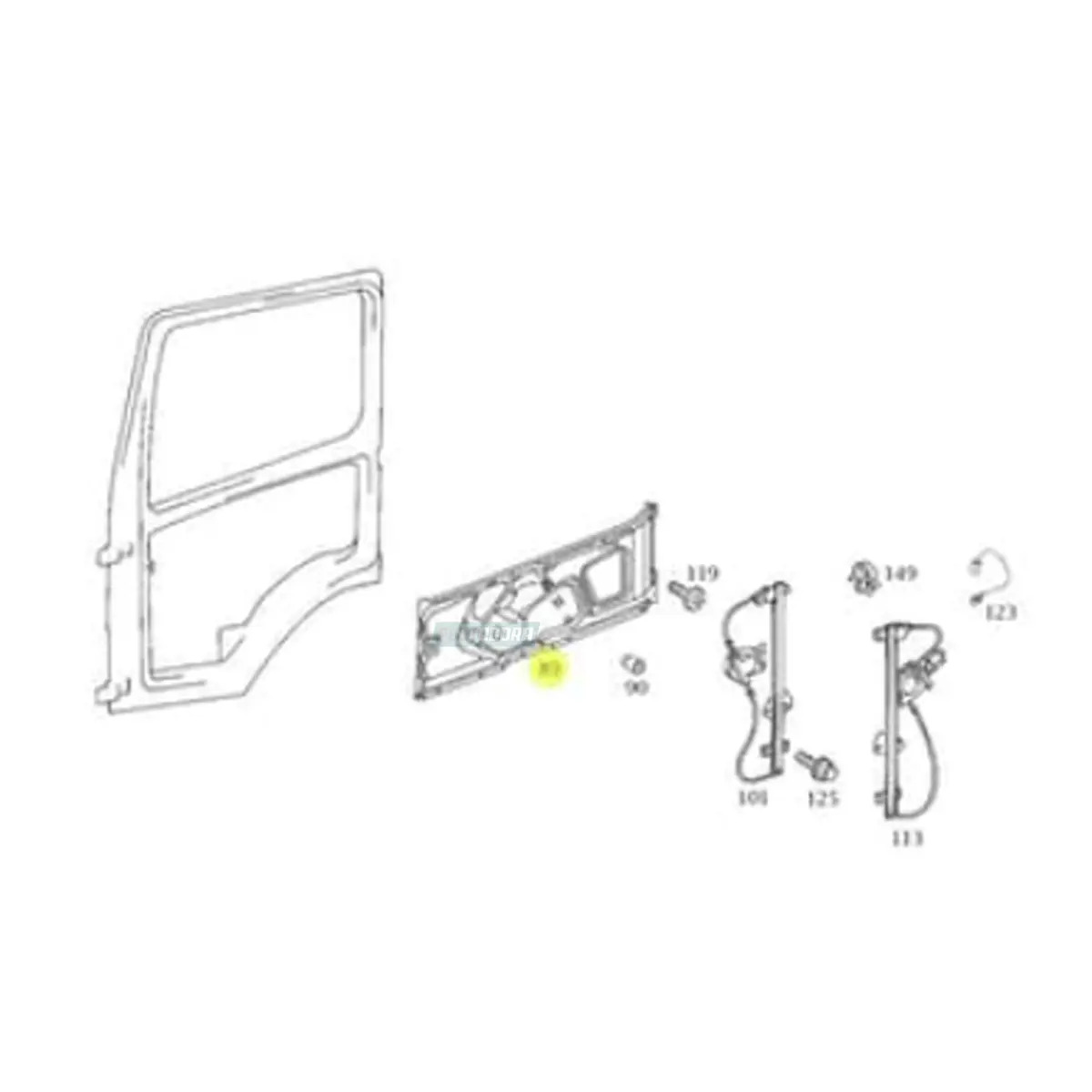 SUPORTE ORIGINAL MERCEDES BENZ LD 1718 2423 ATEGO 1418 1419 1518 1719 1726 2425 