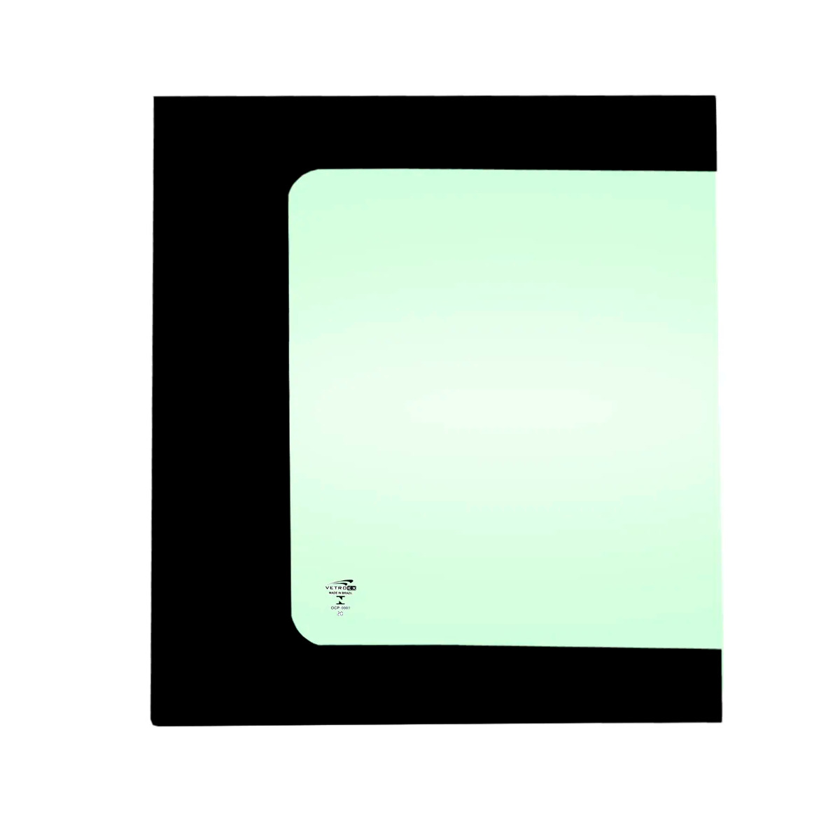 2° VIDRO DIREITO JANELA DIANTEIRA VERDE SERIG 460X633 CURVO FORD TRANSIT 2008 A