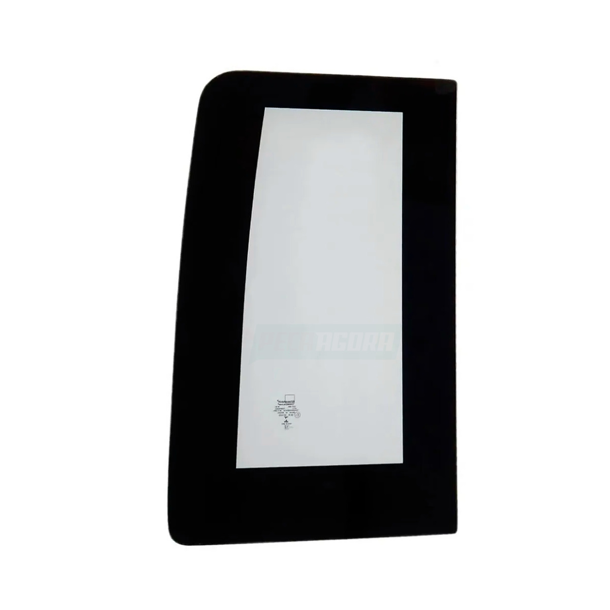 ULTIMO VIDRO DIREITO VERDE SERIG 388X631 CURVO COM FUROS FORD TRANSIT 2008 A 201