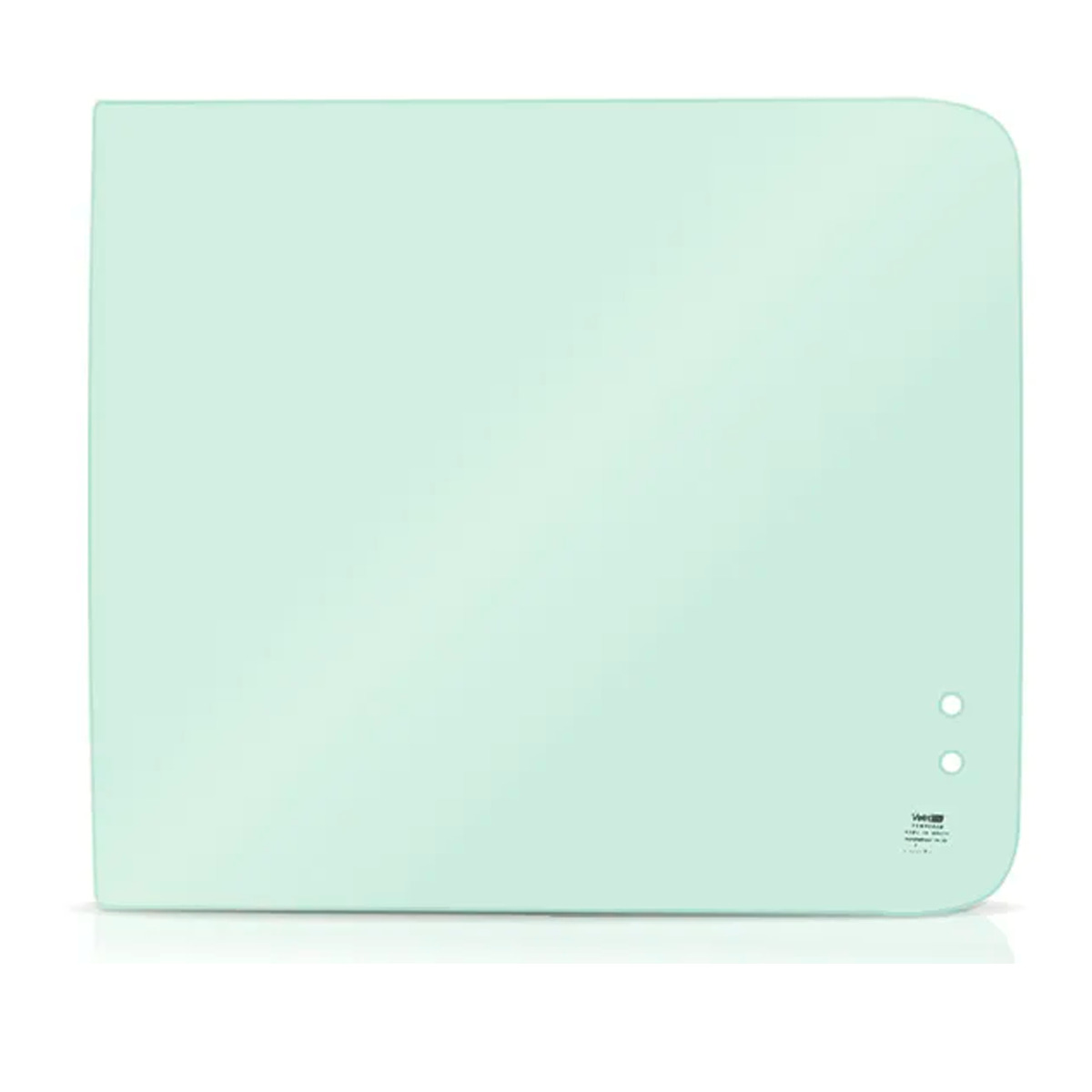 1° VIDRO DIREITO 2° VIDRO ESQUERDO JANELA LATERAL VERDE 555X505 COM FURO CURVO