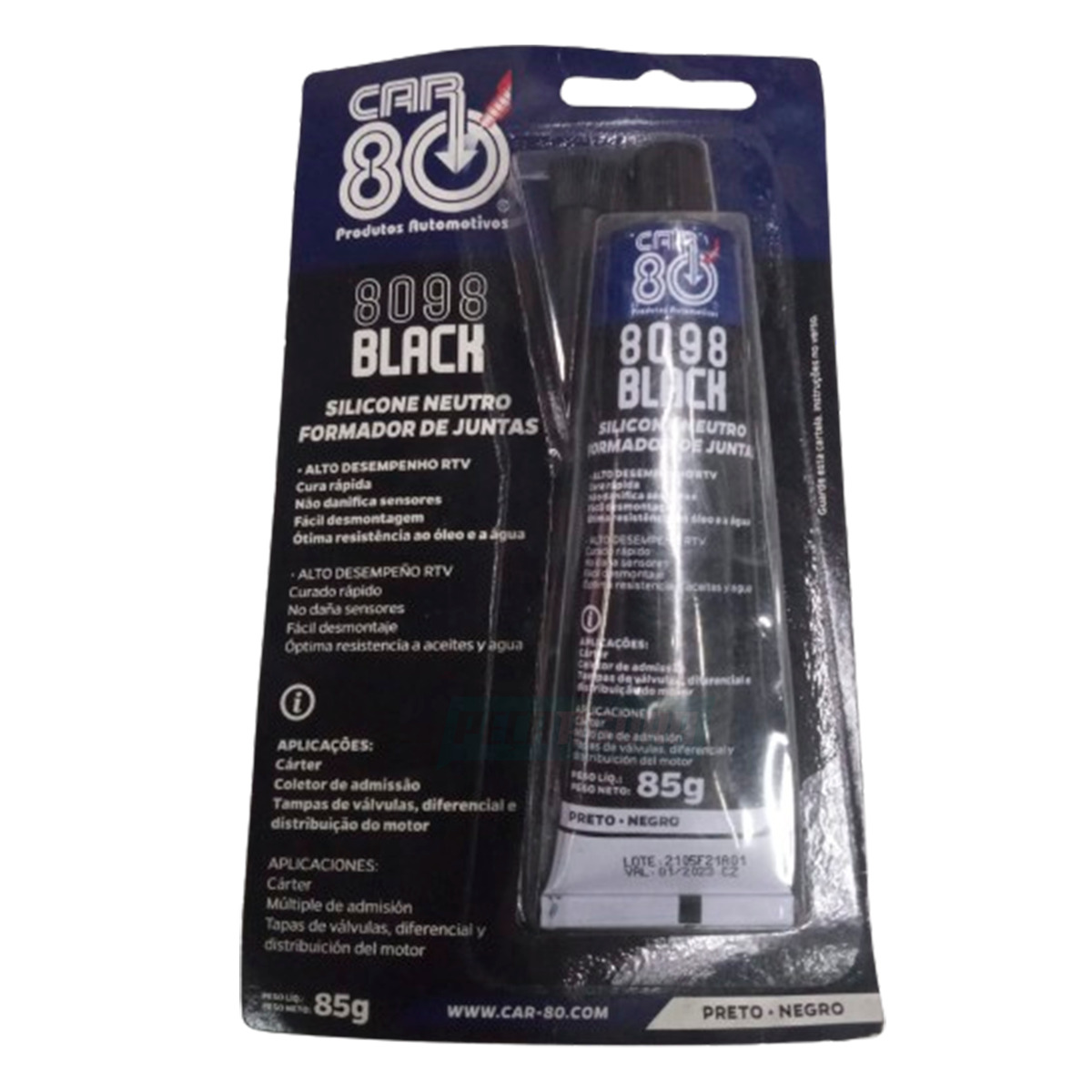  SILICONE NEUTRO FORMADOR JUNTAS 8098 BLACK CAR 80 85 GRAMAS FORA DA DATA DE VAL