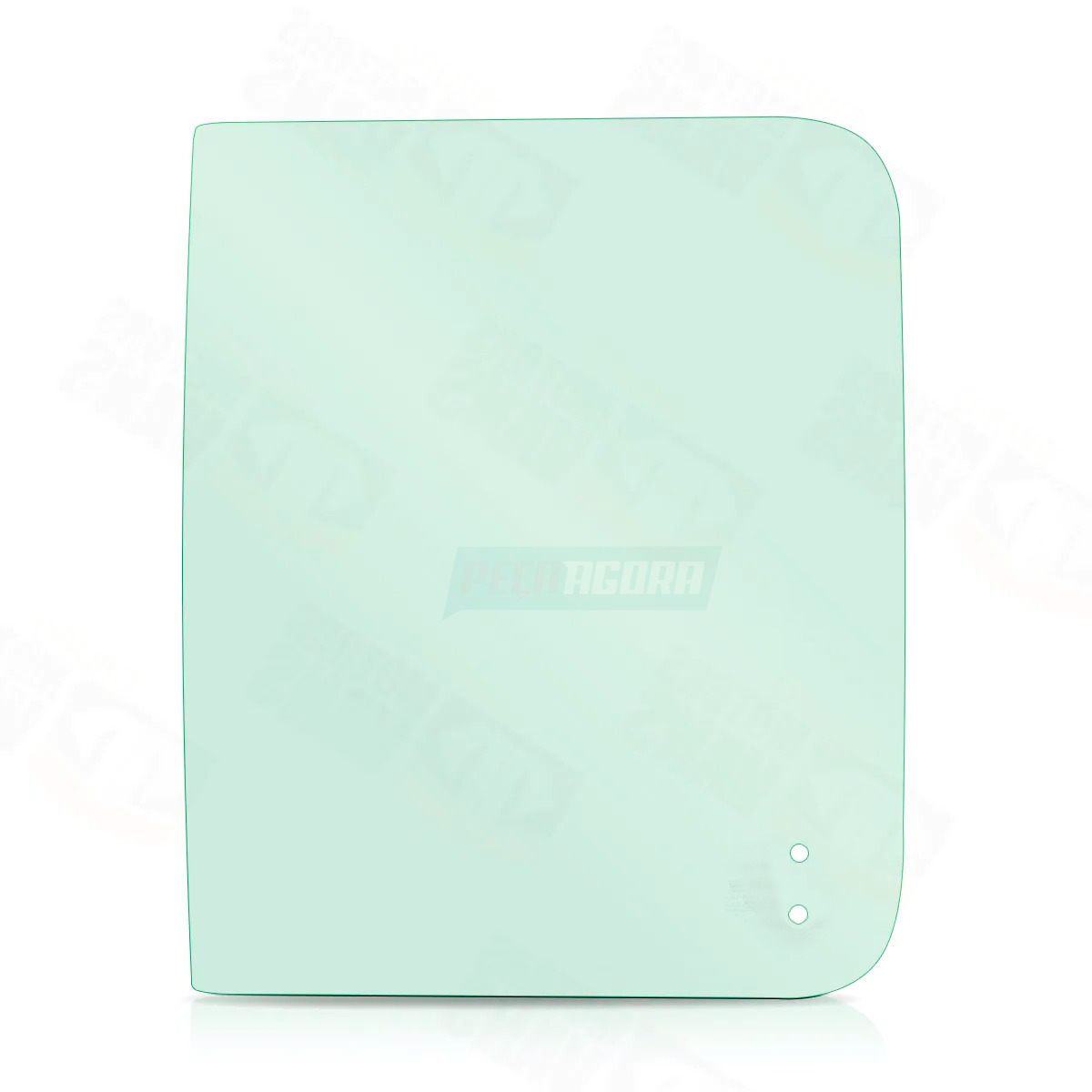 VIDRO LATERAL MOVEL DIREITO TRASEIRO ANTERIOR VERDE 420X535 CURVO FURO INFERIOR 