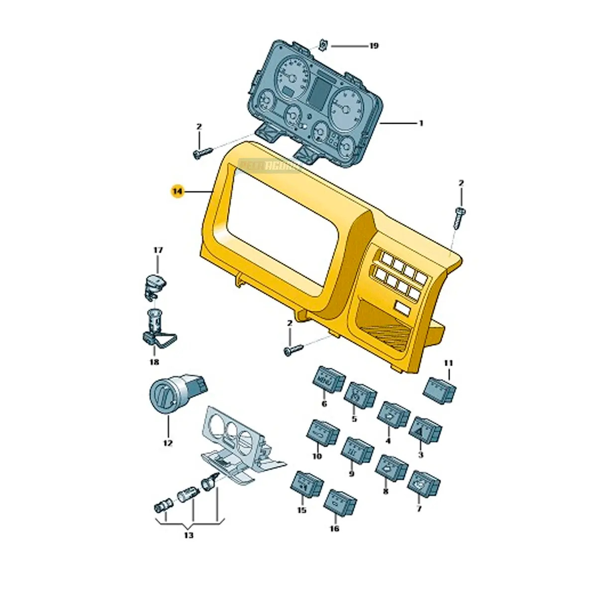 MOLDURA PAINEL (2P0919053.)