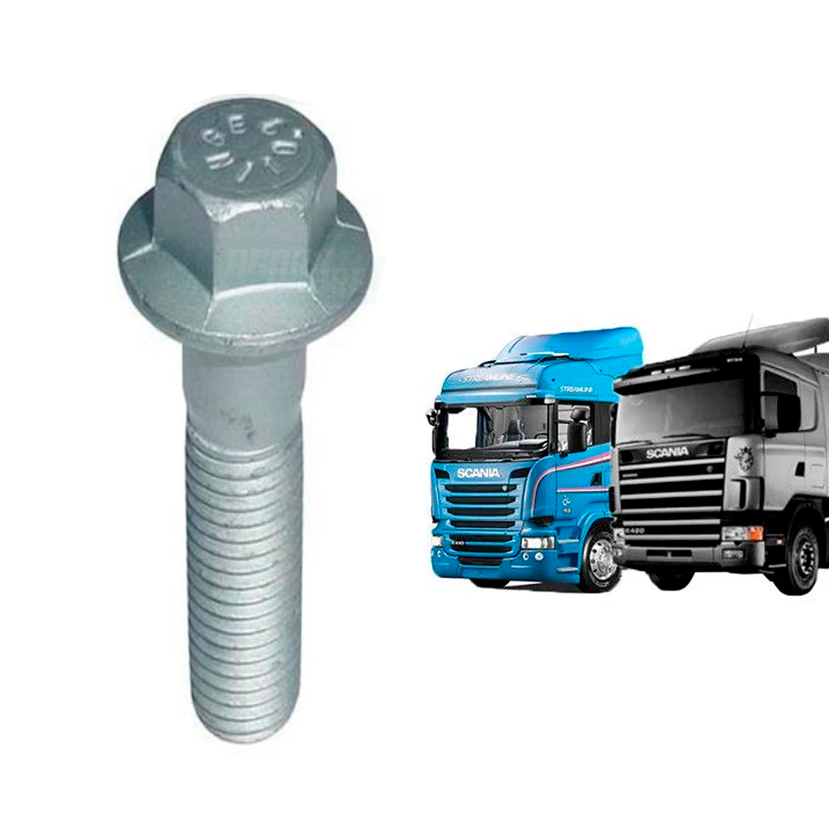 PARAFUSO FLANGE CARDAN M12X50X1,75 FL24 CH15 10.9 RP SCANIA 94 114 124  CARDAN 2145983