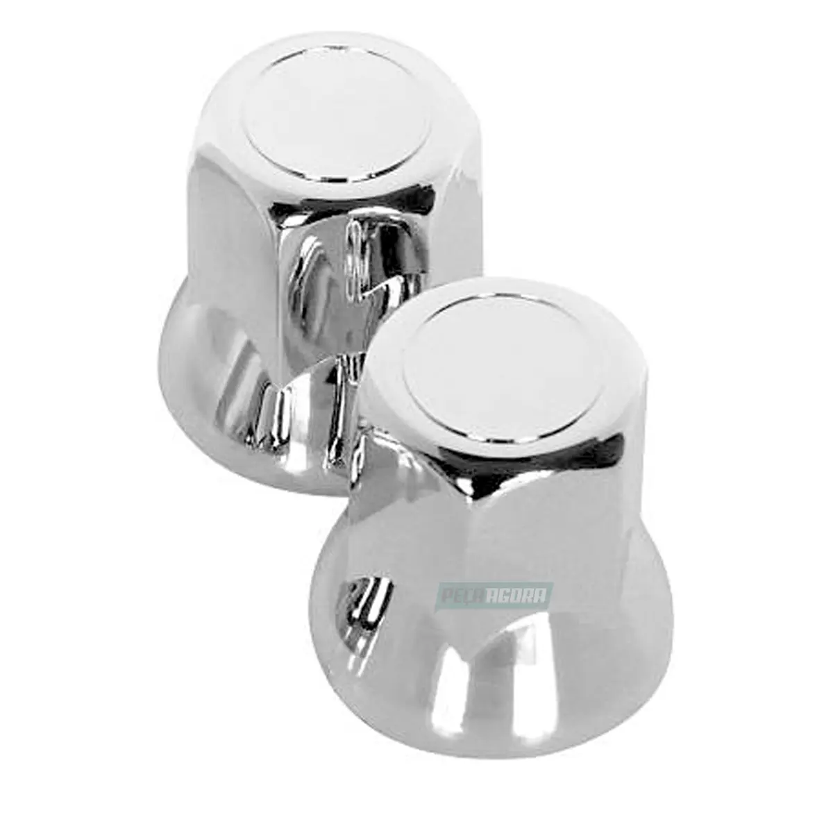 PORCA 32MM PLASTICA CROMADA UNIVERSAL CAMINHOES ONIBUS MICRO ONIBUS  (32MM-00046