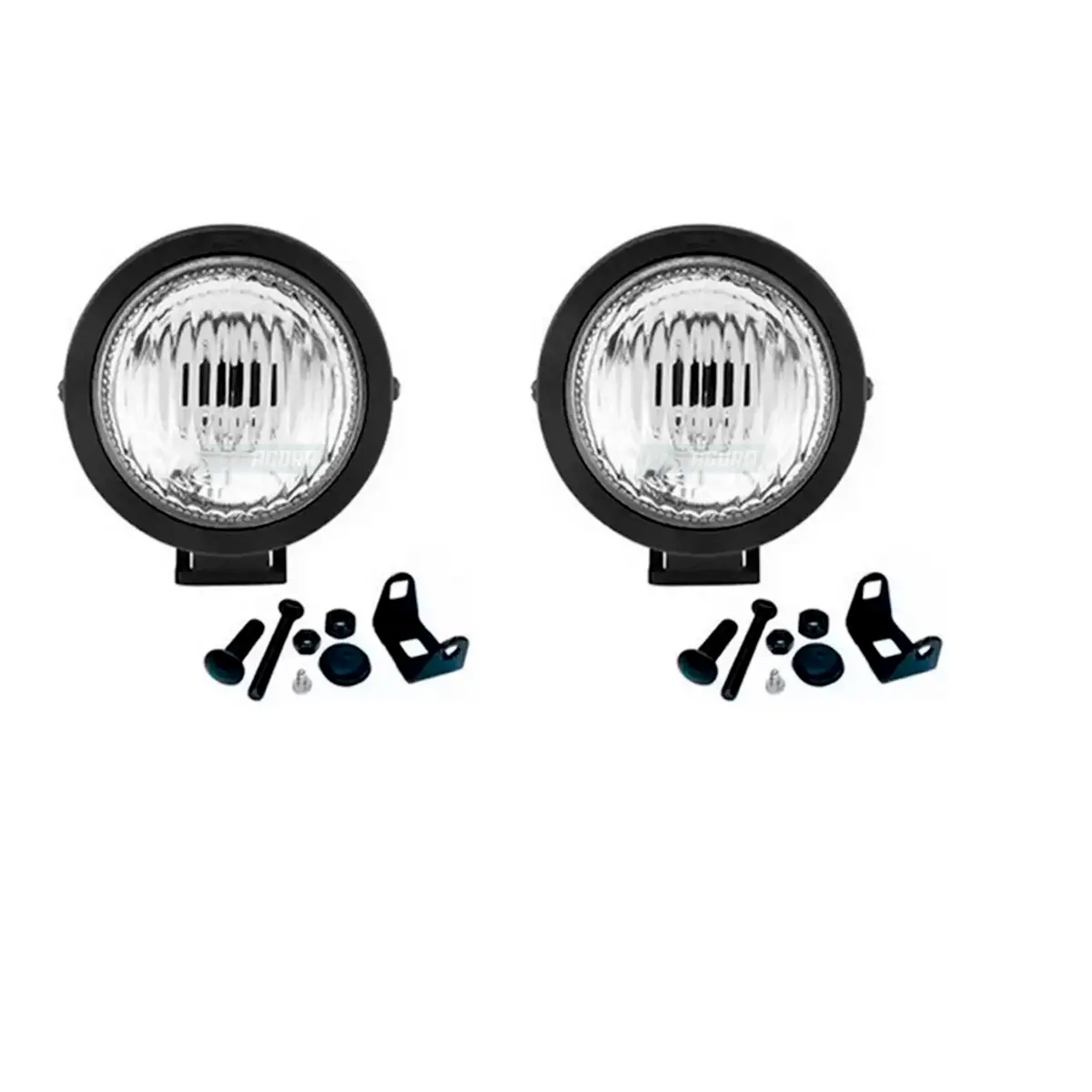 CAIXA 2 FAROIS MINI REDONDO MILHA MINI SUN RAY NEBLINA CRISTAL 85MM (CX.456156-F