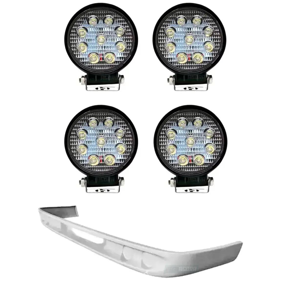 KIT SPOILER PARACHOQUE COM 4 FAROIS MILHA BIVOLT MB 1620 2000 SERGIPANO  (K.L091