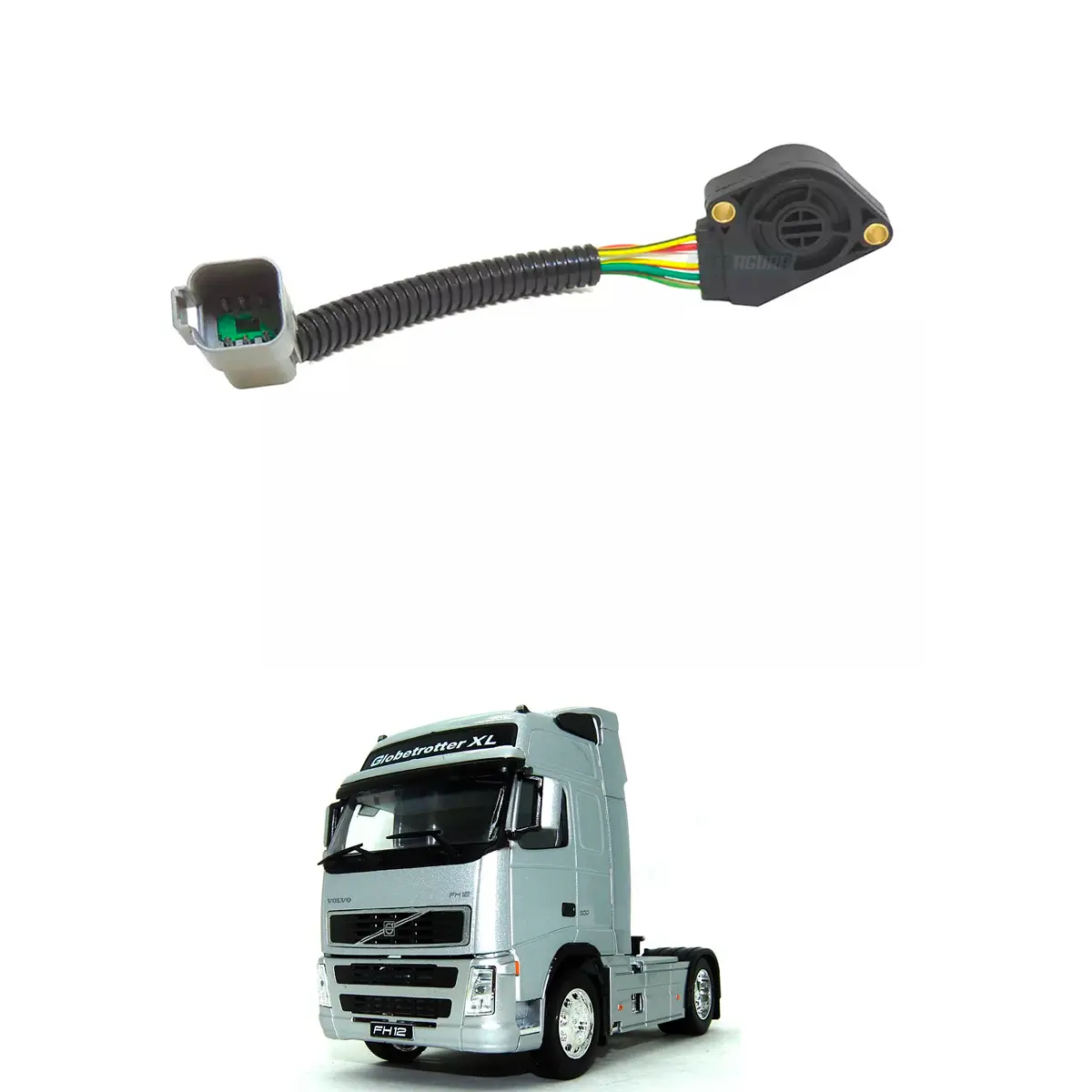 SENSOR PEDAL ACELERADOR 6 PINOS CINZA VOLVO FH12 21116877