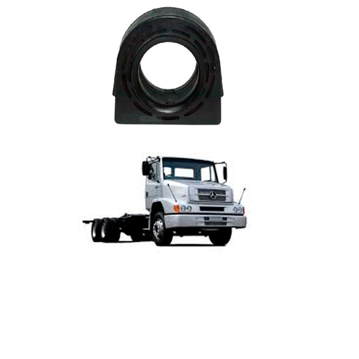 BORRACHA CARDAN COM ROLAMENTO INTERNO 50MM DINA / DIMEX D1721N 16TON 01/99  - 12/02 4X2 CUMMINS 6BTAA - - 50MM Ø DO ROLAMENTO - B DINA / DIMEX D1721  0004101022/