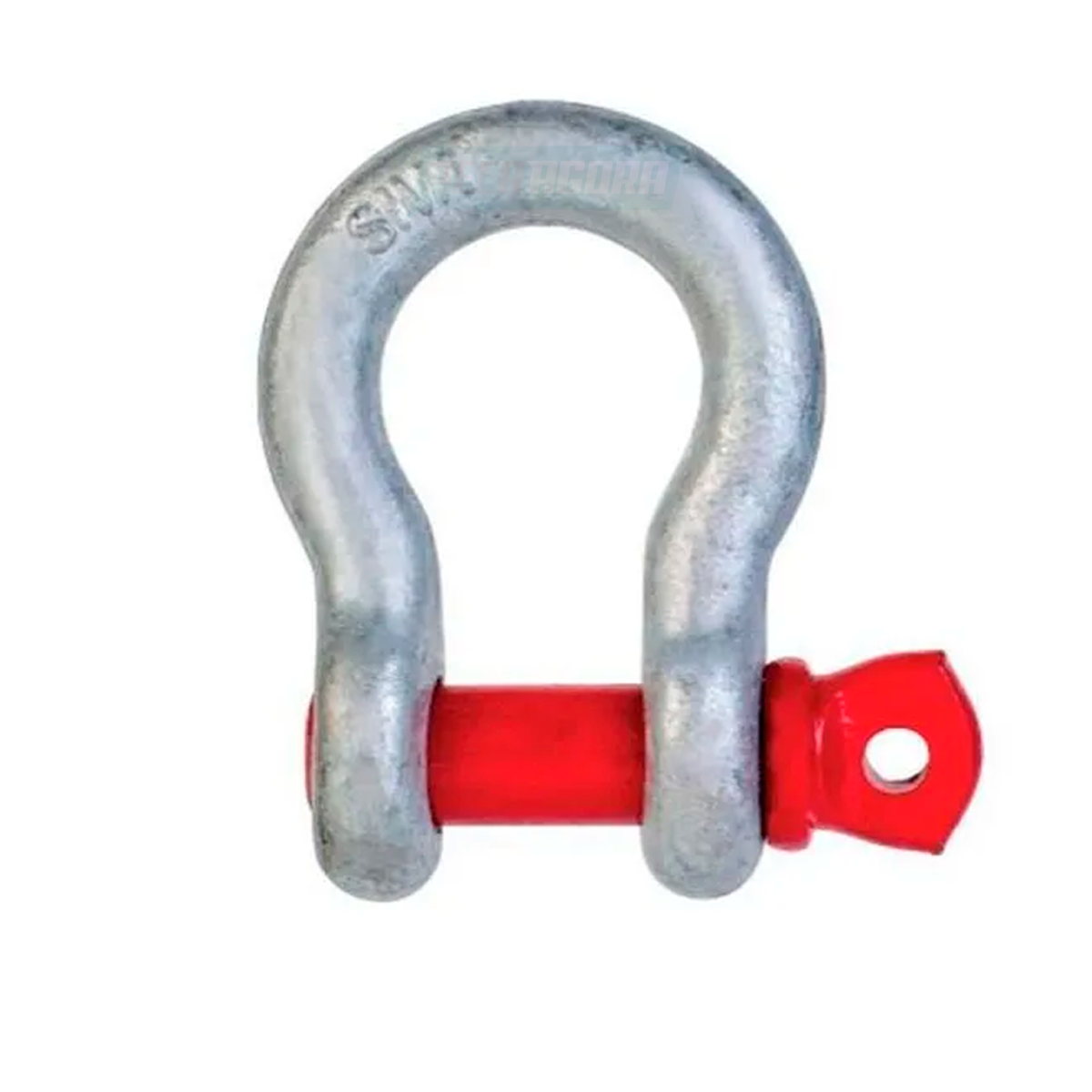 MANILHA CURVA 7/8 PESADA COM PINO ALLOY ROSCADO  (23299)