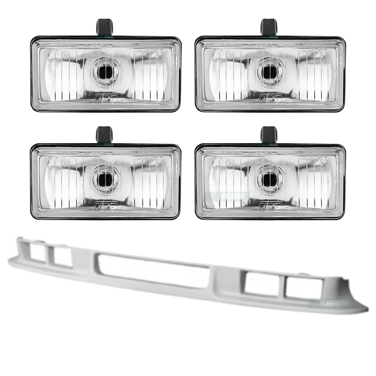 KIT SPOILER 4 FAROIS NEBLINA H3 FORD CARGO 1215 1415 1419 2322 3530 3224 1422 16