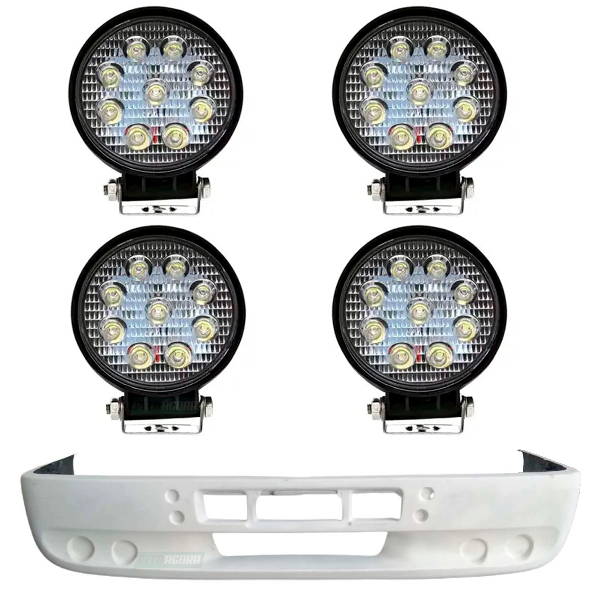 KIT PARACHOQUE FIBRA 4 FAROIS NEBLINA LED MB 1632 1634 (K.6948800270-AS2625-L091