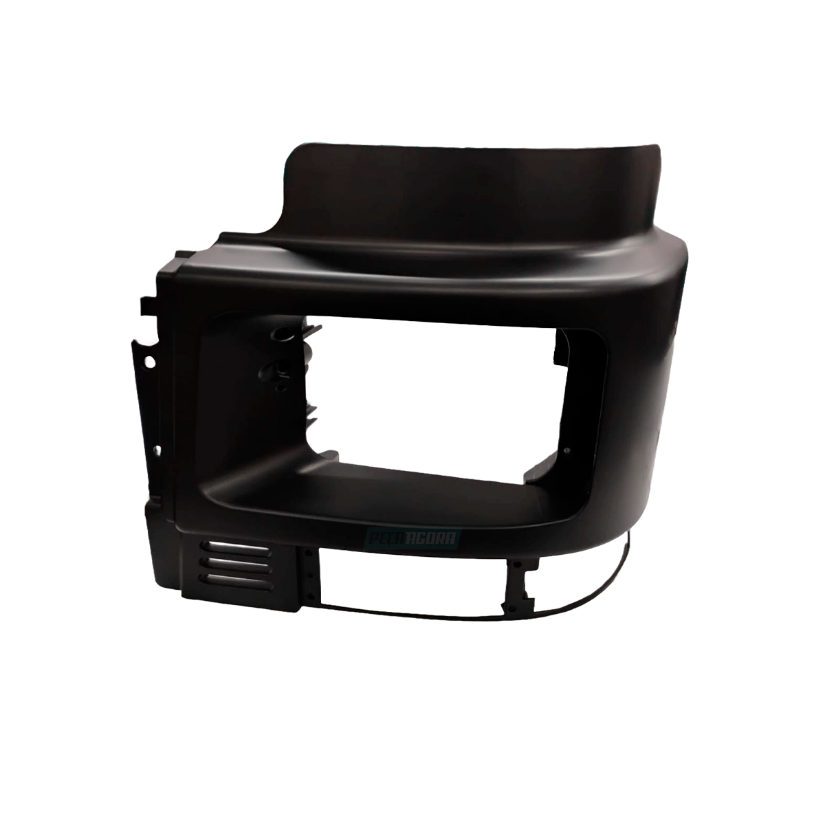 BOJO MOLDURA FAROL ESQUERDO VOLVO FH 1994 A 2003 PRETO (3980869-20398385-032974-