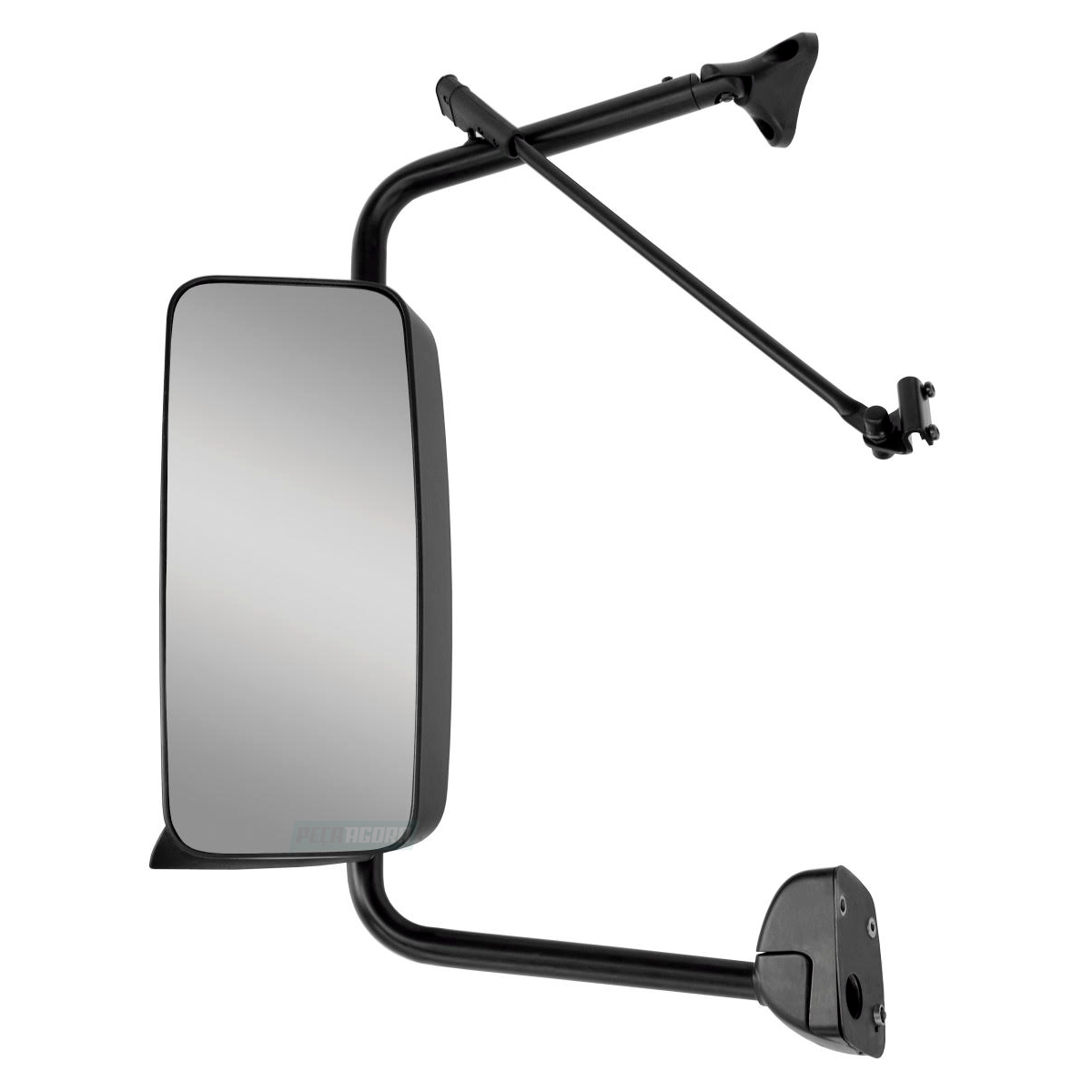 CONJUNTO ESPELHO RETROVISOR ESQUERDO ELETRICO MB AXOR ATEGO 2007 A 2013 CONVEXO 