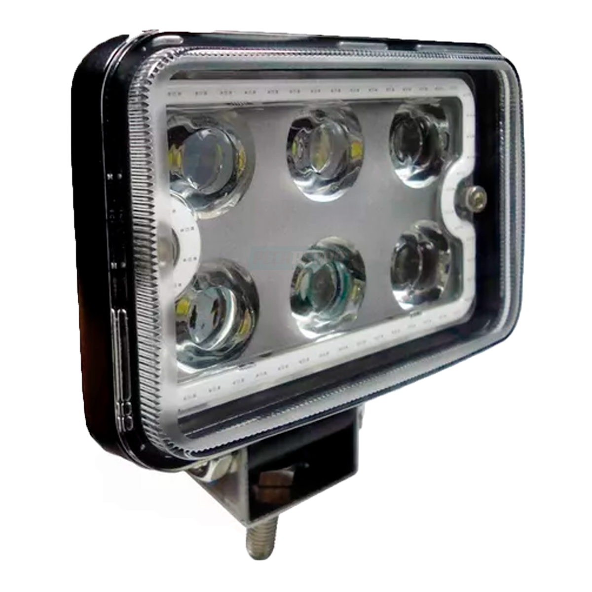 FAROL MILHA AUXILIAR LED RETANGULAR COM ARO 9 A 48V TRATORES MAQUINAS AGRICOLAS 