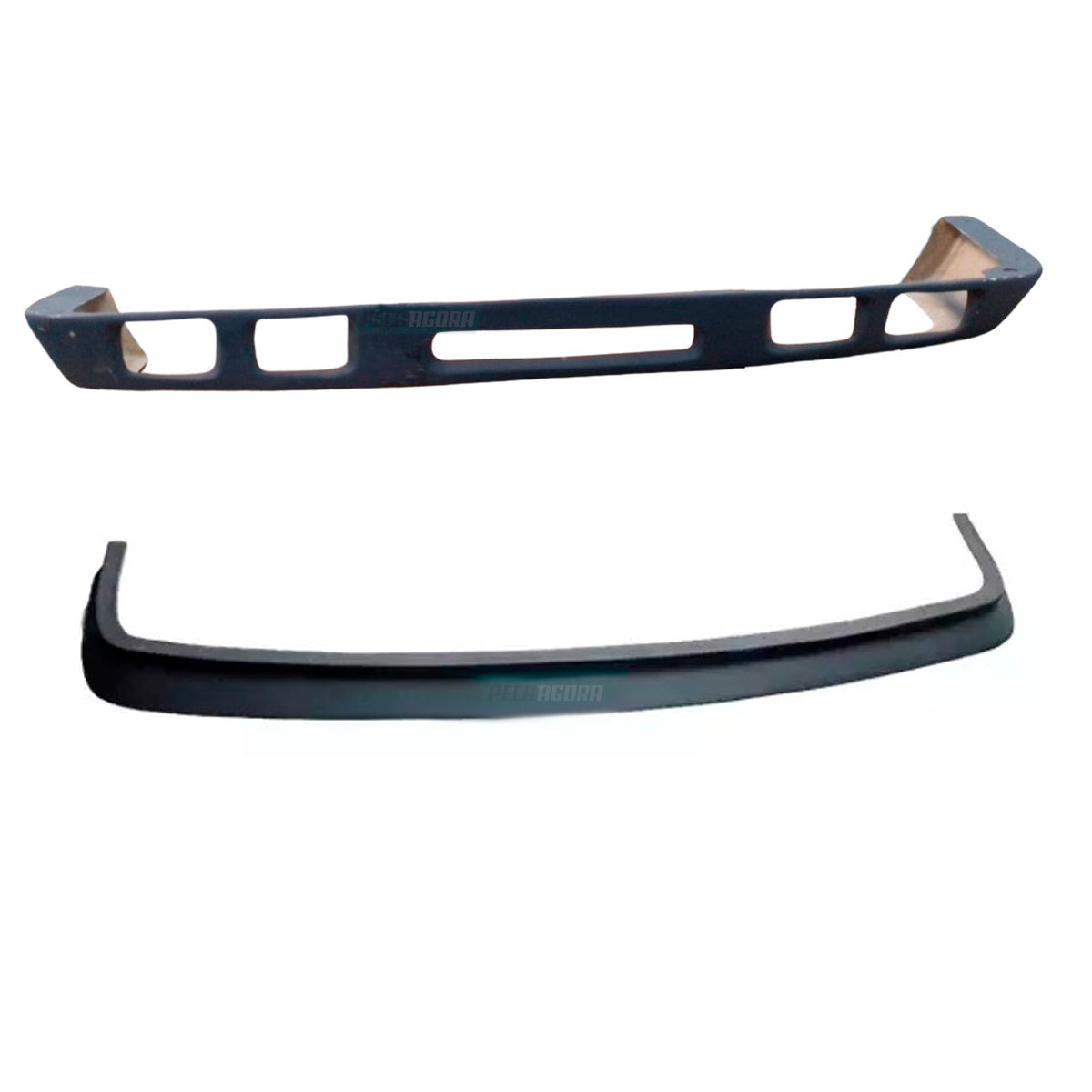 KIT SPOILER E BIGODE PARACHOQUE FIBRA 4 FAROIS CENTRO ABERTO MB 1113 (K.AS2140-A