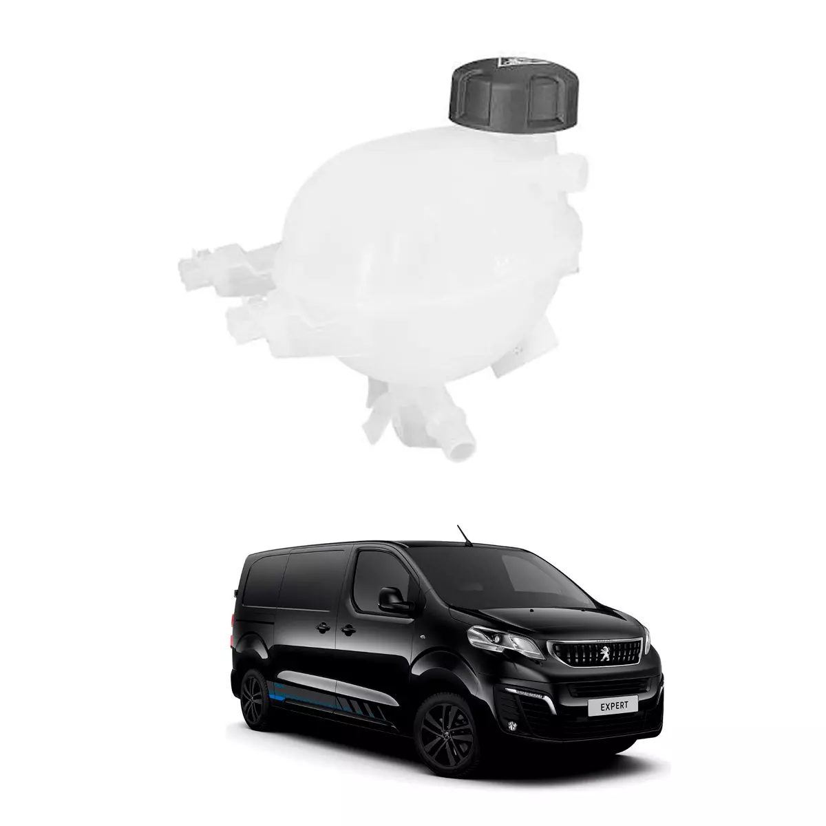 TANQUE EXPANSAO COM TAMPA PEUGEOT EXPERT MOTOR 1.6 TURBO DIESEL  (9800777280-001