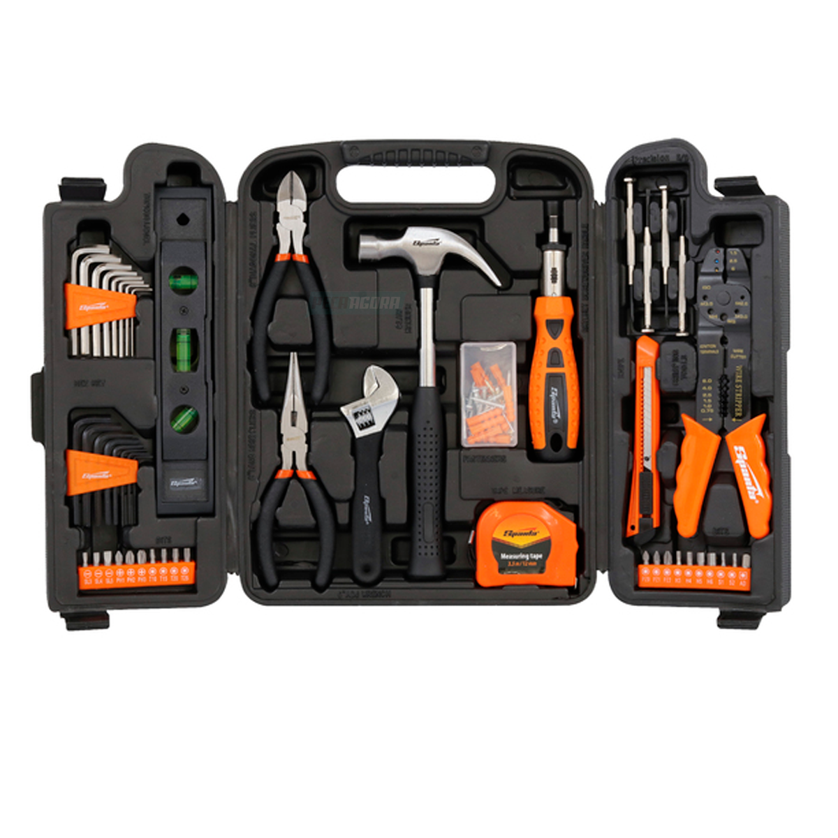 KIT DE FERRAMENTAS SPARTA ACO CARBONO COM MALETA 129 PEÇAS (89954333)
