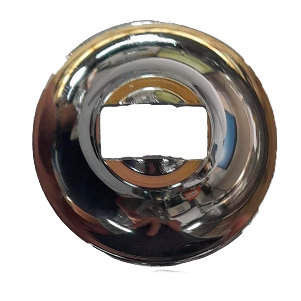 ROSETA MACANETA ANTIGA CROMADA PLASTICO MB ANTIGO  (1807600181.)