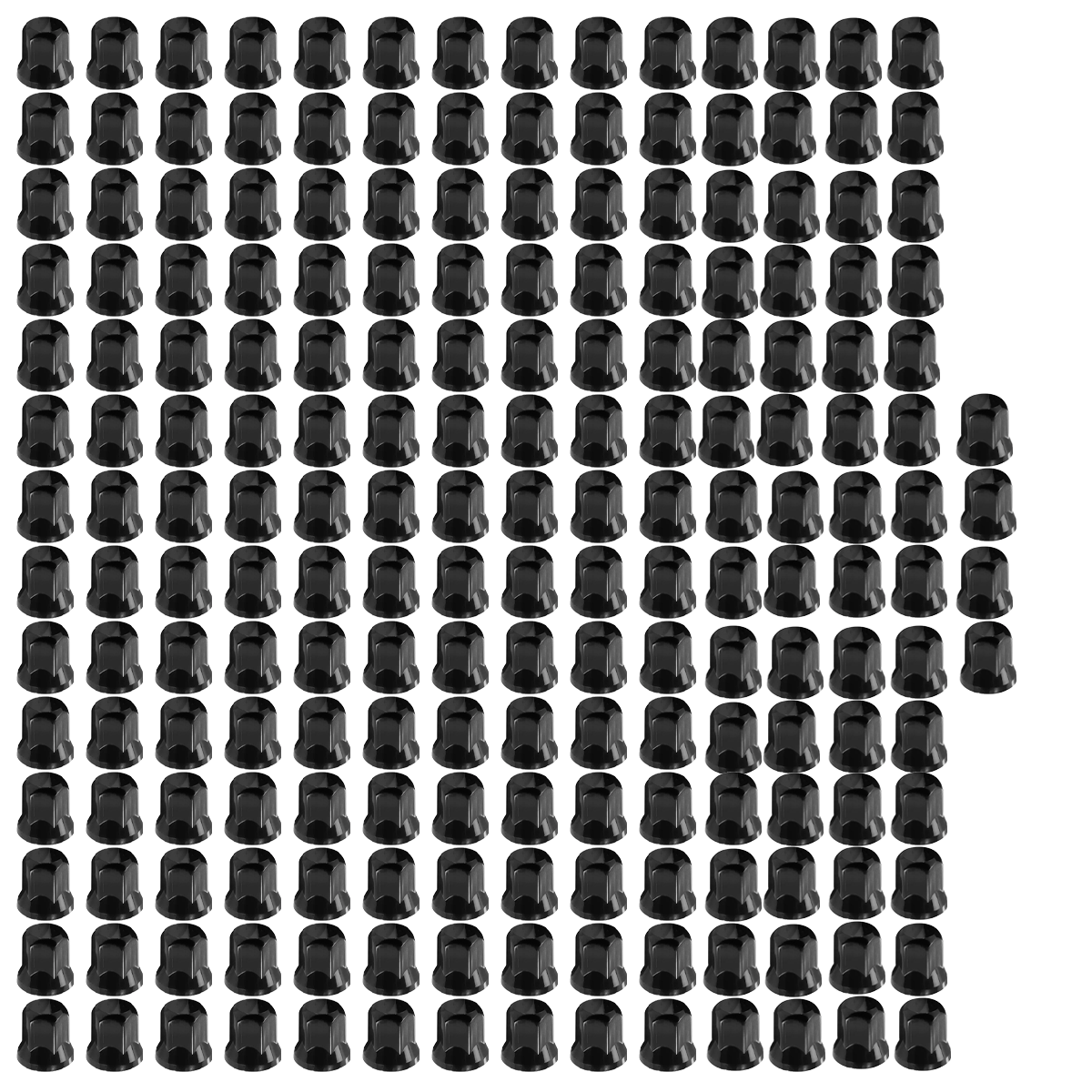 CAIXA CAPA PORCA SEXTAVADA 32 33 PRETA COM 100 UNIDADES (CX.K32-AP0016**100)