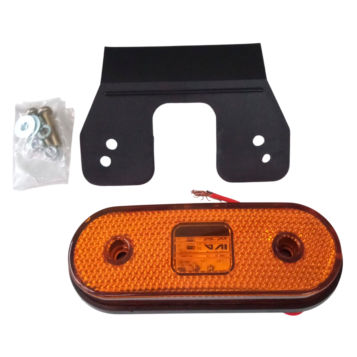 LANTERNA LATERAL LED AMARELA CARRETA FACCHINI 2008 COM SUPORTE MOVEL (L3016AM-30