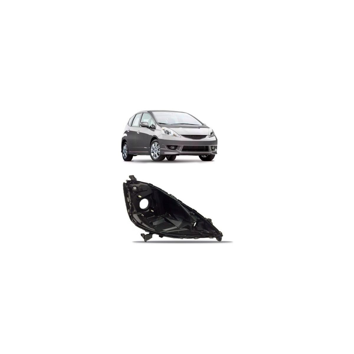 CARCACA FAROL ESQUERDO FIT 2009 A 2012 (RF24807)