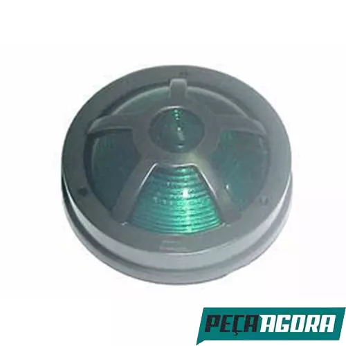 LANTERNA LATERAL COM SOQUETE ARO PRETO VERDE (45221)