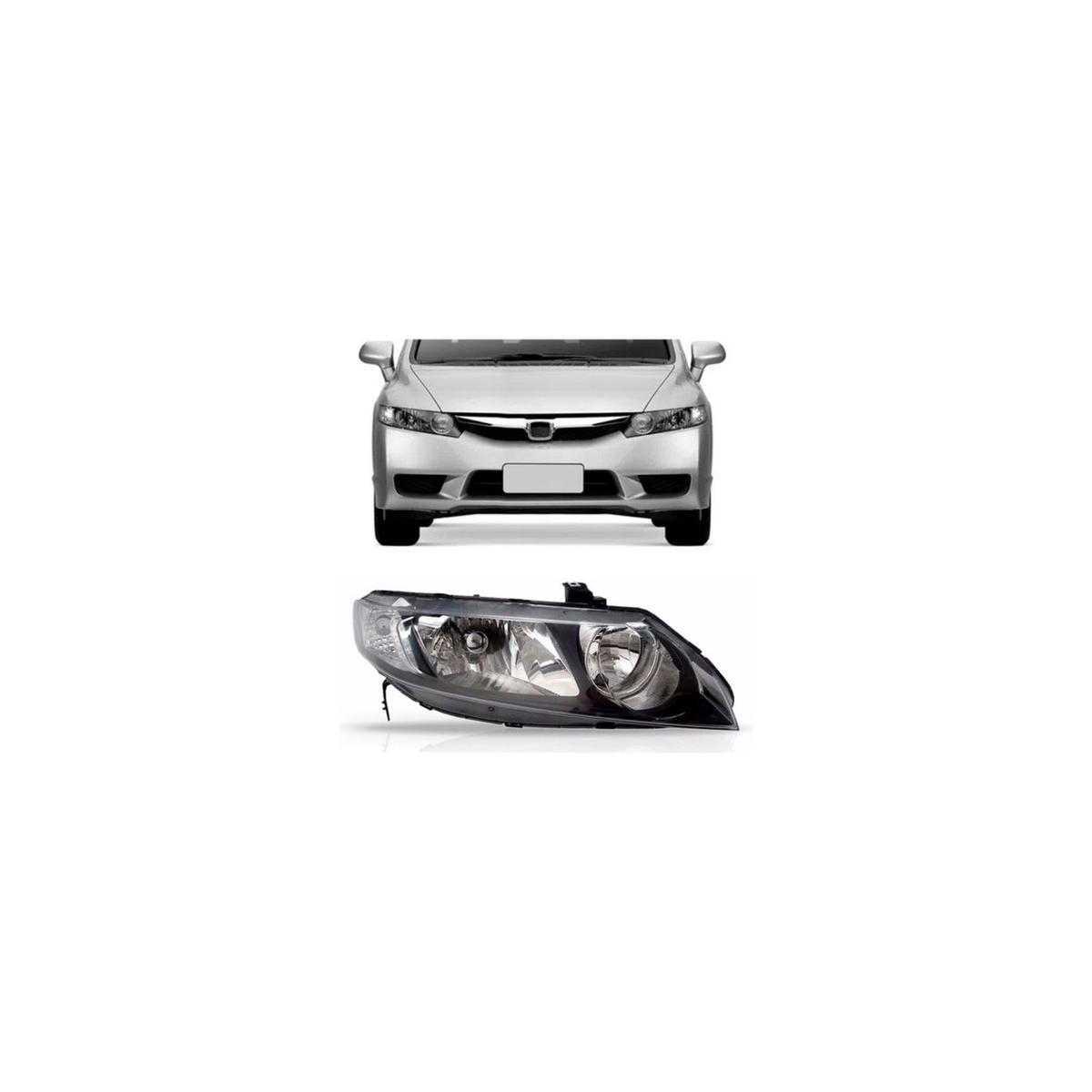 FAROL ESQUERDO CIVIC 2007 A 2011 (RF19635)