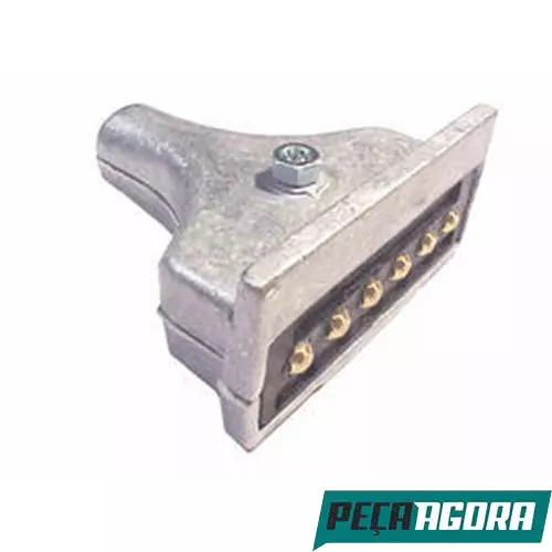 TOMADA MACHO 6 POLOS CONEAO ELETRICA MB MERCEDES 1932 1935 (3505457026)