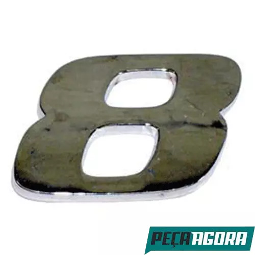 EMBLEMA NUMERO 8 CROMADO MERCEDES BENZ AXOR ATEGO (9438171914)