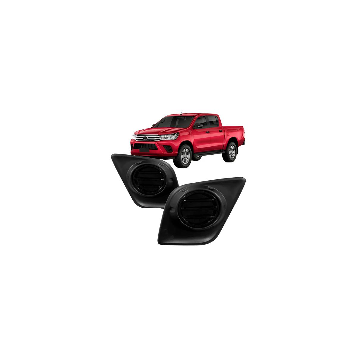 GRADE DO FAROL DE MILHA AUXILIAR ESQUERDO HILUX 2016 A 2018 (RF27277)