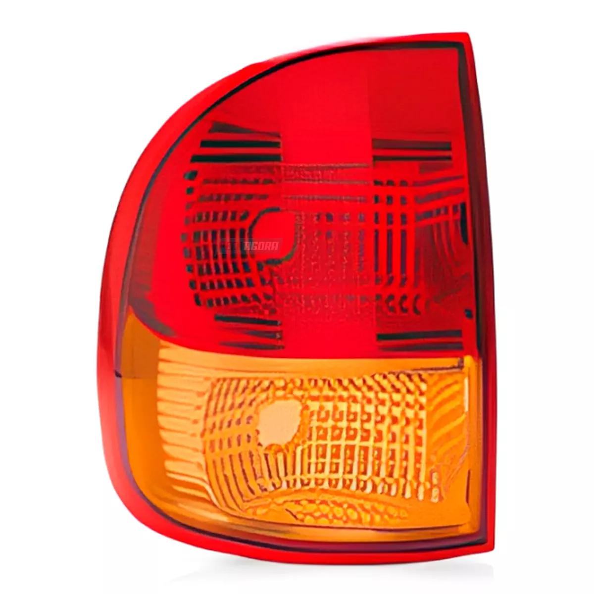 LANTERNA TRASEIRA POSICAO FREIO BICOLOR ACRILICA DIREITA AGRALE ONIBUS MARCOPOLO
