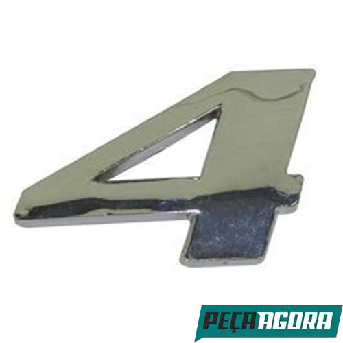 EMBLEMA NUMERO 4 CROMADO MERCEDES BENZ AXOR ATEGO (9438171514)